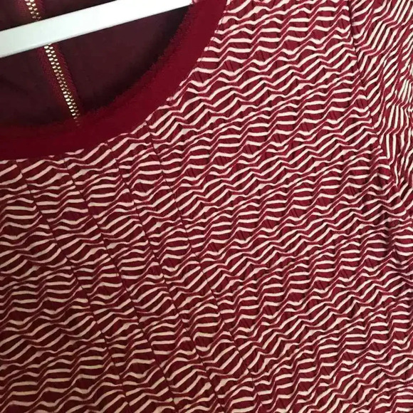 Anthropologie Maeve Burgundy Dora Pleated Dress Size Small - Picture 6 of 8